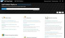 
							         SAP HANA Platform - SAP Help Portal								  
							    
