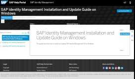 
							         SAP Identity Management Installation and Update Guide on Windows ...								  
							    