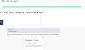 
							         SAP Idoc Airtel In Raxau Transaction Codes - TcodeSearch								  
							    