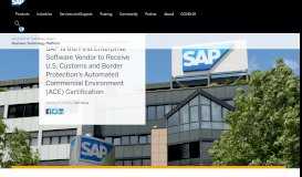 
							         SAP Is the First Enterprise Software Vendor to Receive U.S. Customs ...								  
							    