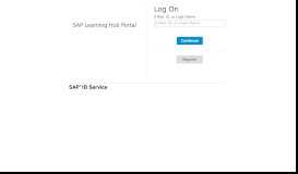 
							         SAP Learning Hub Portal: Log On								  
							    