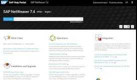 
							         SAP NetWeaver 7.4 - SAP Help Portal								  
							    