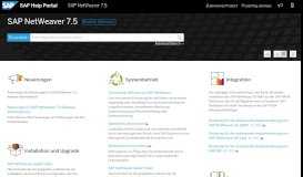 
							         SAP NetWeaver 7.5 - SAP Help Portal								  
							    