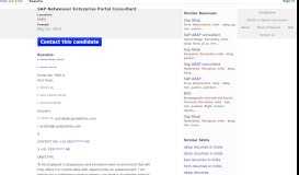 
							         SAP Netweaver Enterprise Portal Consultant resume in India - May 2014								  
							    