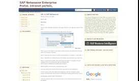 
							         SAP Netweaver Enterprise Portal, intranet portals, business portals ...								  
							    