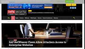 
							         SAP NetWeaver Flaws Allow Attackers Access to Enterprise ...								  
							    