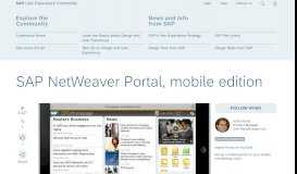 
							         SAP NetWeaver Portal, mobile edition - SAP User Experience ...								  
							    