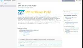 
							         SAP NetWeaver Portal - Portal - SCN Wiki								  
							    