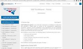 
							         SAP NetWeaver Portal - Tutorialspoint								  
							    