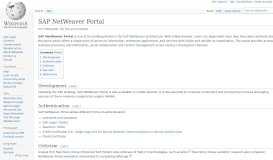 
							         SAP NetWeaver Portal - Wikipedia								  
							    