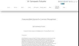 
							         SAP NetWeaver Portals - Dr. Ganapathi Pulipaka								  
							    