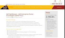
							         SAP NetWeaver SAP Enterprise Portal – Grundlagen (SAPEP-PCC ...								  
							    
