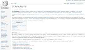 
							         SAP NetWeaver – Wikipedia								  
							    