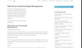 
							         SAP Portal and Knowledge Management configuration - Technosap								  
							    