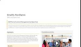 
							         SAP Portal Content Management by OpenText || OpenText								  
							    