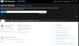 
							         SAP S/4HANA - SAP Help Portal								  
							    