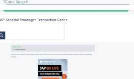 
							         SAP Schedul Emanager Transaction Codes - TcodeSearch								  
							    