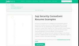 
							         Sap Security Consultant Resume Samples | JobHero								  
							    