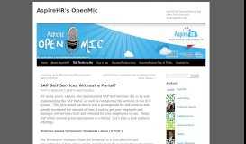 
							         SAP Self-Services Without a Portal? | AspireHR's OpenMic								  
							    