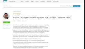 
							         SAP SF Employee Central Integration with Cloud for Customer via HCI ...								  
							    