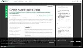 
							         SAP SRM: Piaggio Group’s choice - Reply								  
							    