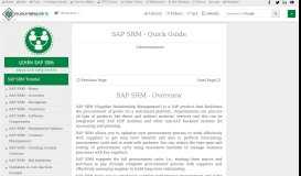 
							         SAP SRM Quick Guide - Tutorialspoint								  
							    
