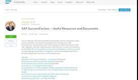 
							         SAP SuccessFactors – Useful Resources and Documents | SAP Blogs								  
							    
