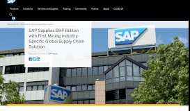 
							         SAP Supplies BHP Billiton with First Mining Industry-Specific Global ...								  
							    