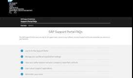 
							         SAP Support Portal FAQs								  
							    