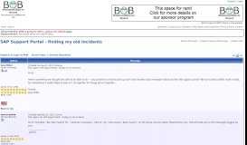 
							         SAP Support Portal - finding my old incidents - ForumTopics.Com								  
							    