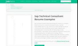
							         Sap Technical Consultant Resume Samples | JobHero								  
							    