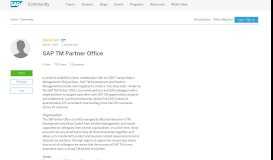 
							         SAP TM Partner Office | SAP Blogs								  
							    