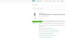 
							         SAP Webdispatcher - Reverse Proxy Configuration - SAP Archive								  
							    
