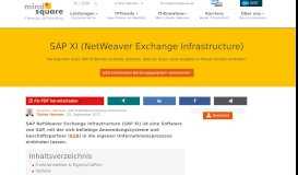 
							         SAP XI (NetWeaver Exchange Infrastructure) - Funktionen								  
							    