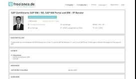 
							         SAP Zertifizierte SAP BW / BO, SAP NW Portal und BW - IP Berater ...								  
							    