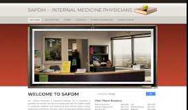 
							         SAPDM -- Internal Medicine Physicians - Welcome								  
							    