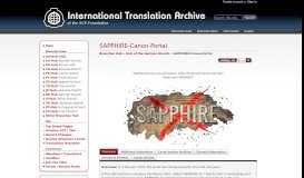 
							         SAPPHIRE-Canon-Portal - International Translation Archive								  
							    