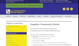 
							         Sapphire Parent Portal | Parents & Community - Littlestown								  
							    