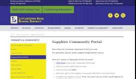 
							         Sapphire Parent Portal | Parents & Community								  
							    