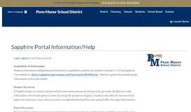 
							         Sapphire Portal Information/Help – Penn Manor School District								  
							    