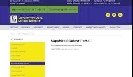 
							         Sapphire Student Portal - Littlestown Area School District								  
							    