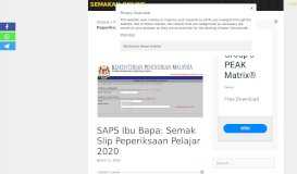 
							         SAPS Ibu Bapa: Semak Slip Peperiksaan Pelajar 2019 SK / SMK								  
							    