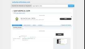 
							         sap.vepica.com at WI. Loading Portal... - Website Informer								  
							    