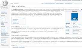 
							         SAR Elektronic – Wikipedia								  
							    