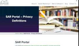 
							         SAR Portal - Privacy Definitions | Tortoise and Hare Software								  
							    