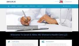 
							         Sarah B. Kline, MD Women's Health Care LLC								  
							    