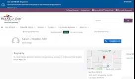 
							         Sarah L Newton MD - Find a Doctor | MountainView Hospital								  
							    