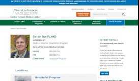 
							         Sarah Swift, MD | Central Vermont Medical Center - Berlin, VT								  
							    