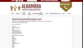 
							         SARC - Alhambra Unified School District								  
							    