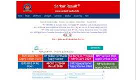 
							         Sarkari Result, Sarkari Results | Latest Jobs, Online Form | Result 2019								  
							    